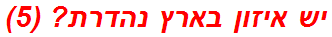 יש איזון בארץ נהדרת? (5)