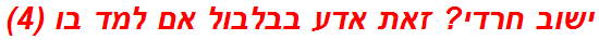 ישוב חרדי? זאת אדע בבלבול אם למד בו (4)