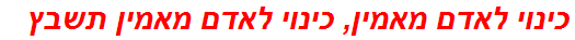 כינוי לאדם מאמין, כינוי לאדם מאמין תשבץ