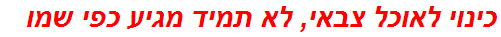 כינוי לאוכל צבאי, לא תמיד מגיע כפי שמו