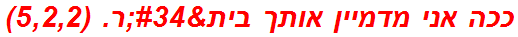 ככה אני מדמיין אותך בית"ר. (5,2,2)