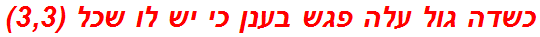 כשדה גול עלה פגש בענן כי יש לו שכל (3,3)