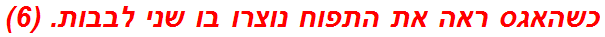 כשהאגס ראה את התפוח נוצרו בו שני לבבות. (6)