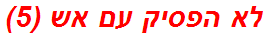 לא הפסיק עם אש (5)