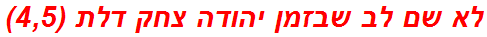 לא שם לב שבזמן יהודה צחק דלת (4,5)