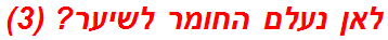 לאן נעלם החומר לשיער? (3)