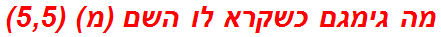 מה גימגם כשקרא לו השם (מ) (5,5)