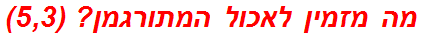 מה מזמין לאכול המתורגמן? (5,3)