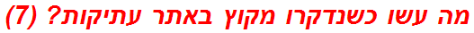 מה עשו כשנדקרו מקוץ באתר עתיקות? (7)