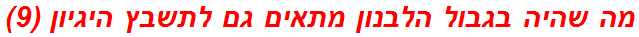 מה שהיה בגבול הלבנון מתאים גם לתשבץ היגיון (9)