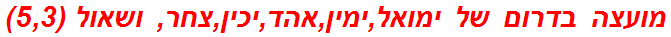 מועצה בדרום של ימואל,ימין,אהד,יכין,צחר, ושאול (5,3)