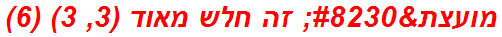 מועצת… זה חלש מאוד (3, 3) (6)