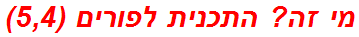 מי זה? התכנית לפורים (5,4)