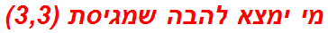 מי ימצא להבה שמגיסת (3,3)