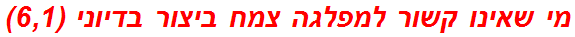 מי שאינו קשור למפלגה צמח ביצור בדיוני (6,1)