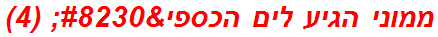 ממוני הגיע לים הכספי… (4)