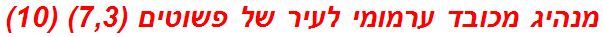 מנהיג מכובד ערמומי לעיר של פשוטים (7,3) (10)