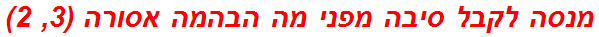 מנסה לקבל סיבה מפני מה הבהמה אסורה (3, 2)