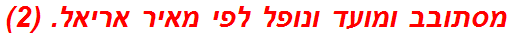 מסתובב ומועד ונופל לפי מאיר אריאל. (2)