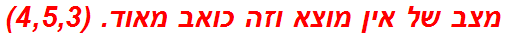 מצב של אין מוצא וזה כואב מאוד. (4,5,3)