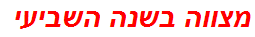 מצווה בשנה השביעי