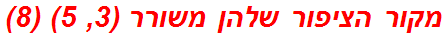 מקור הציפור שלהן משורר (3, 5) (8)