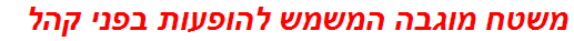 משטח מוגבה המשמש להופעות בפני קהל