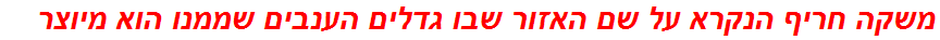 משקה חריף הנקרא על שם האזור שבו גדלים הענבים שממנו הוא מיוצר