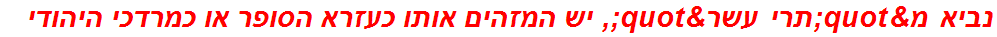 נביא מ"תרי עשר", יש המזהים אותו כעזרא הסופר או כמרדכי היהודי