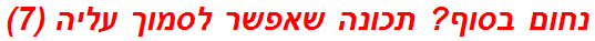 נחום בסוף? תכונה שאפשר לסמוך עליה (7)