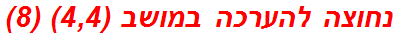 נחוצה להערכה במושב (4,4) (8)