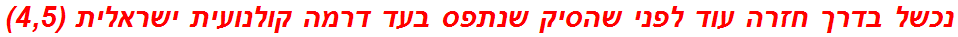 נכשל בדרך חזרה עוד לפני שהסיק שנתפס בעד דרמה קולנועית ישראלית (4,5)