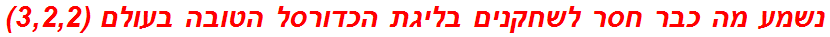 נשמע מה כבר חסר לשחקנים בליגת הכדורסל הטובה בעולם (3,2,2)