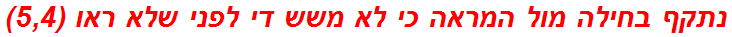 נתקף בחילה מול המראה כי לא משש די לפני שלא ראו (5,4)