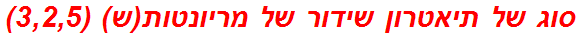 סוג של תיאטרון שידור של מריונטות(ש) (3,2,5)