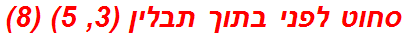 סחוט לפני בתוך תבלין (3, 5) (8)