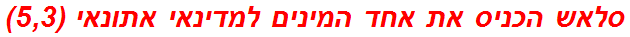 סלאש הכניס את אחד המינים למדינאי אתונאי (5,3)