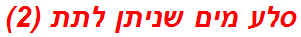 סלע מים שניתן לתת (2)