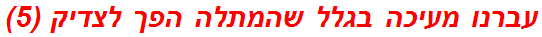 עברנו מעיכה בגלל שהמתלה הפך לצדיק (5)