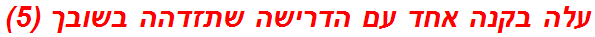 עלה בקנה אחד עם הדרישה שתזדהה בשובך (5)