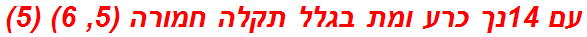 עם 14נך כרע ומת בגלל תקלה חמורה (5, 6) (5)