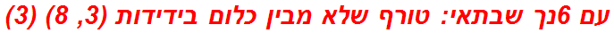 עם 6נך שבתאי: טורף שלא מבין כלום בידידות (3, 8) (3)