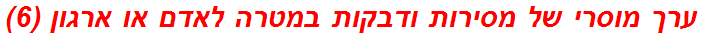 ערך מוסרי של מסירות ודבקות במטרה לאדם או ארגון (6)