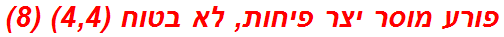 פורע מוסר יצר פיחות, לא בטוח (4,4) (8)