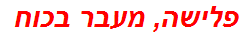 פלישה, מעבר בכוח