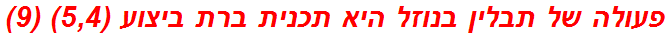 פעולה של תבלין בנוזל היא תכנית ברת ביצוע (5,4) (9)