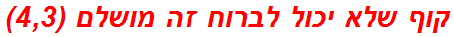 קוף שלא יכול לברוח זה מושלם (4,3)