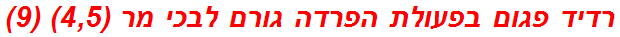 רדיד פגום בפעולת הפרדה גורם לבכי מר (4,5) (9)