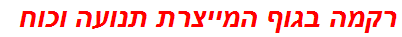 רקמה בגוף המייצרת תנועה וכוח