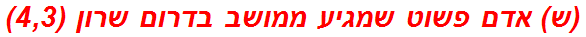 (ש) אדם פשוט שמגיע ממושב בדרום שרון (4,3)